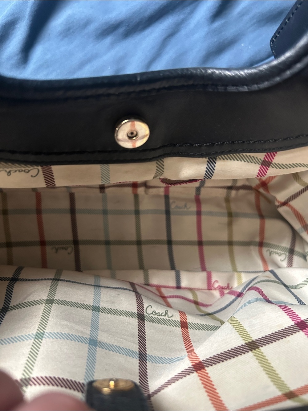 Coach Black Leather Shoulder Bag with Gold Accent - Picture 6 of 14